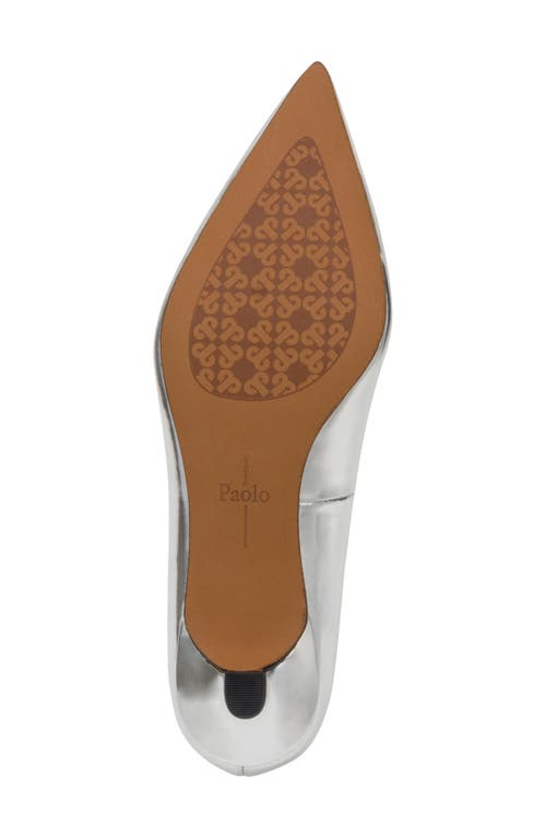 Linea Paolo Patent Pointed Toe Pump In Silver