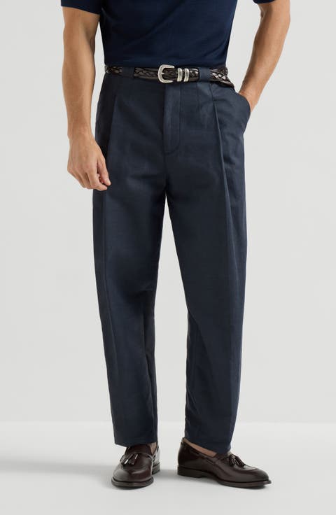 Cotton and linen trousers