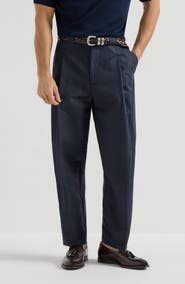 Brunello Cucinelli Cotton and linen trousers