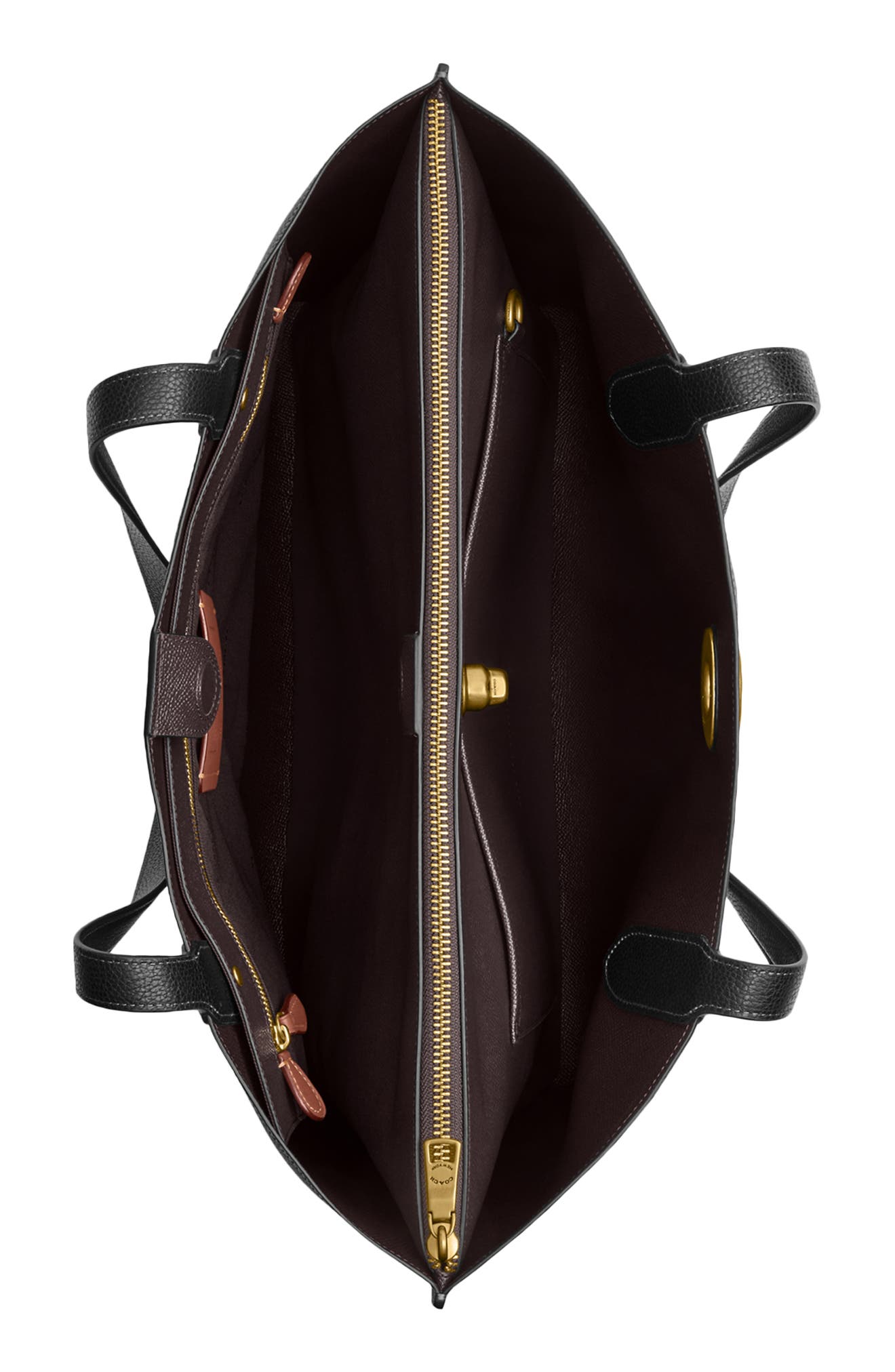 COACH Willow Pebble Leather Tote, Alternate, color, 