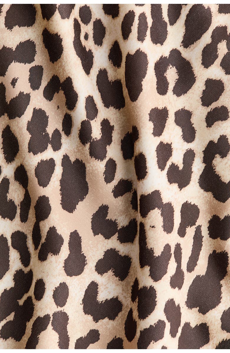 H&M Mama Satin Slip Skirt, Alternate, color, Beige/Leopard Print