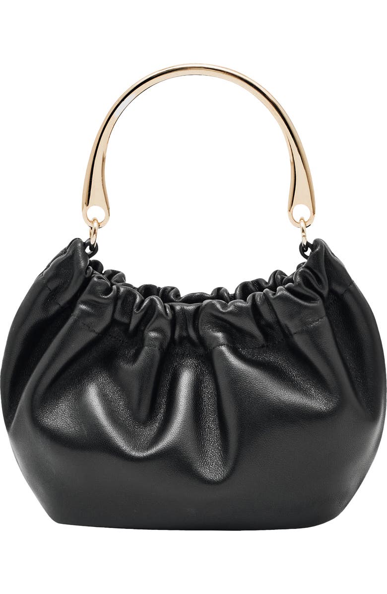 Reiss Millie Leather Top Handle Bag, Alternate, color, Black