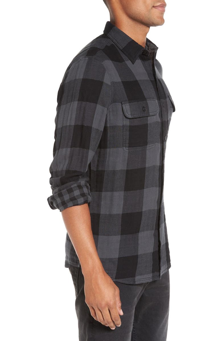 NORDSTROM MEN'S SHOP Trim Fit Buffalo Plaid Flannel Shirt Jacket, Alternate, color,