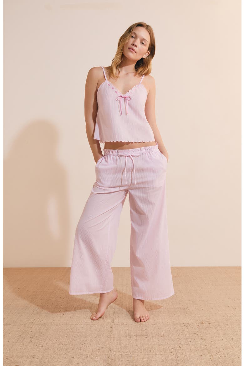 Time Striped Cotton Pajama Pants, Alternate, color, PINK