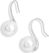 NORDSTROM RACK Faux Pearl Threader Earrings