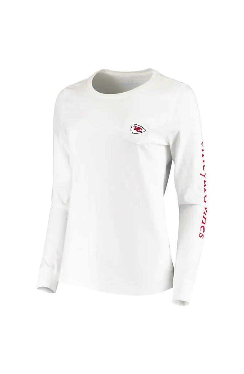 vineyard vines Women's Vineyard Vines White Kansas City Chiefs Helmet Long Sleeve T-Shirt, Alternate, color, 