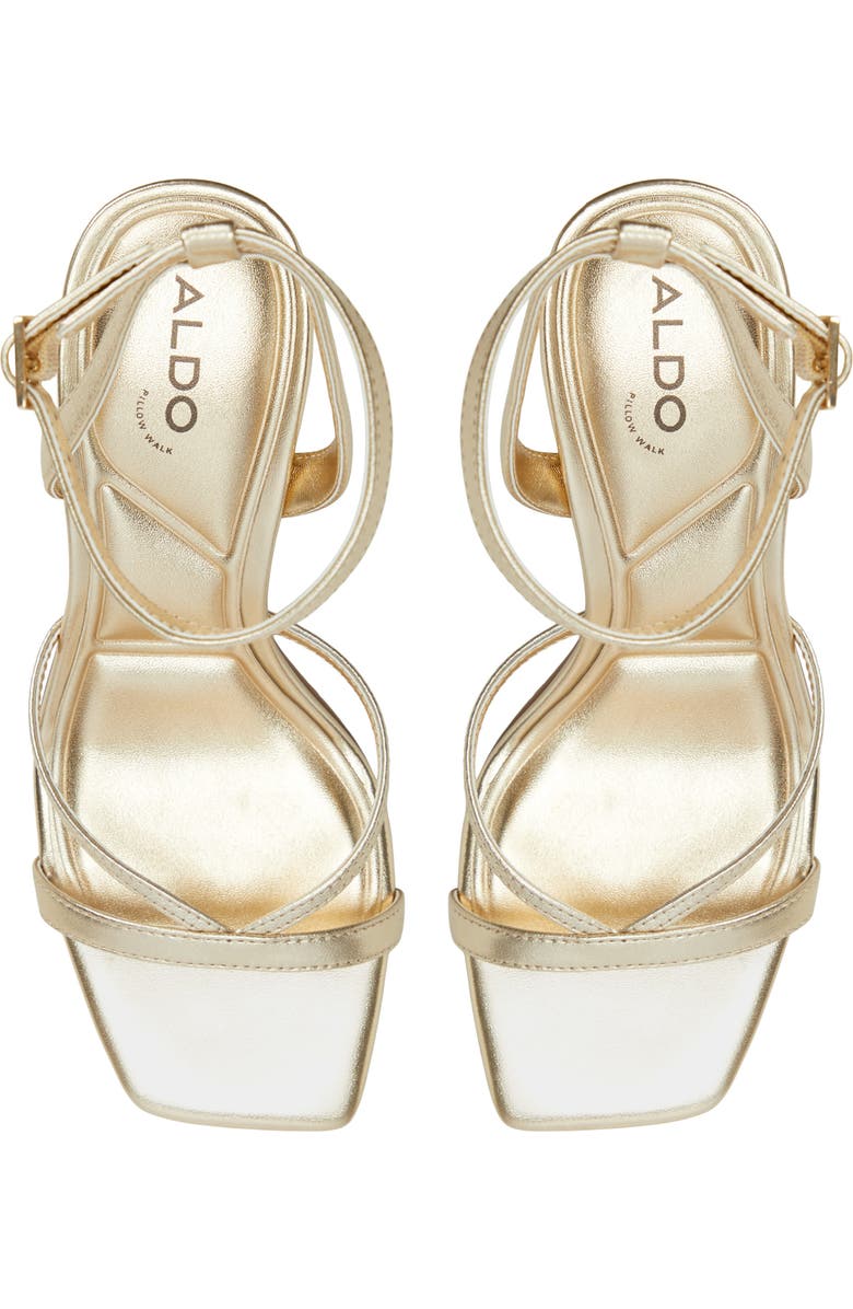 ALDO Stellare Ankle Strap Sandal, Alternate, color, Gold