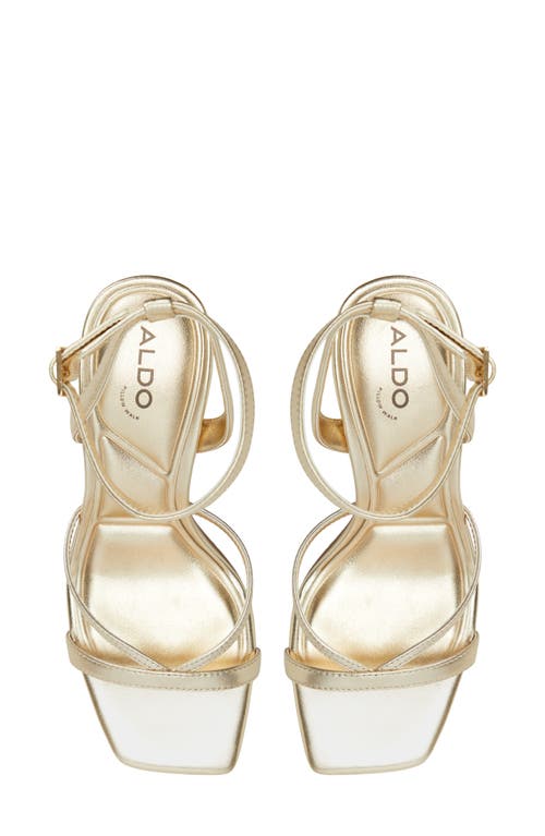 Aldo Stellare Ankle Strap Sandal In Gold