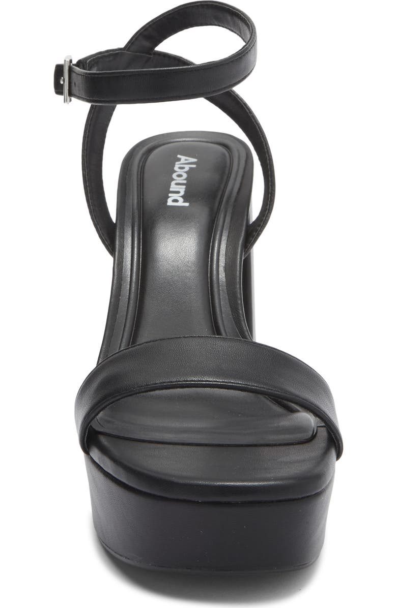 Abound Monica Block Heel Platform Sandal, Alternate, color, Black Smooth