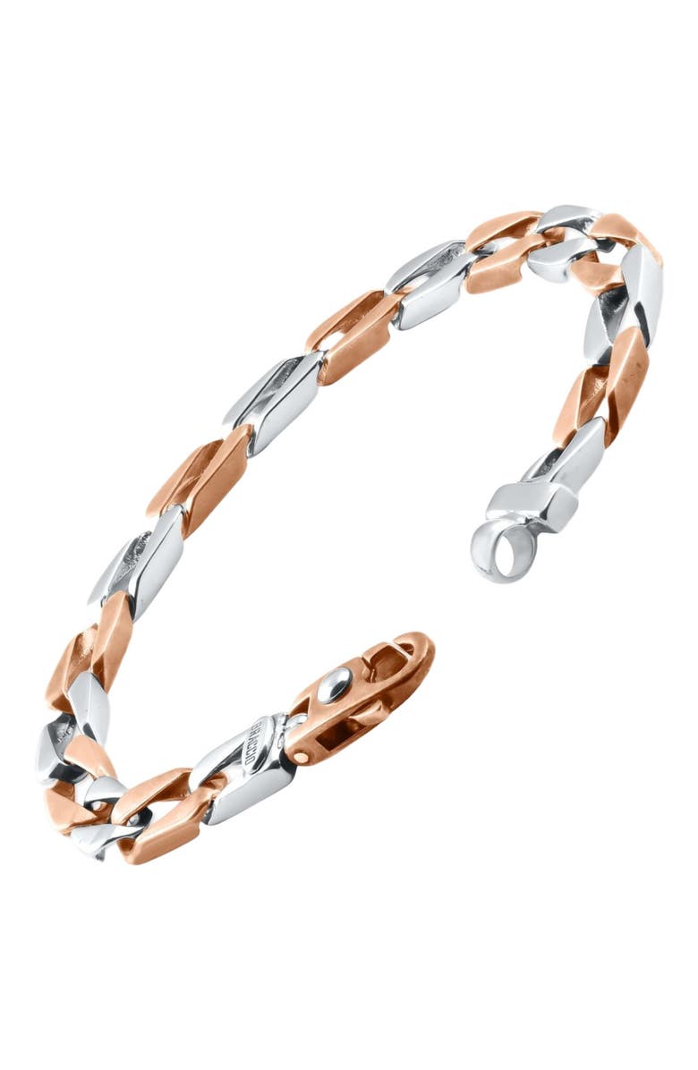 Bliss Diamond Men's Designed14k Gold (38gram) or Platinum (67gram) 7mm Link Bracelet 8.5", Alternate, color, 