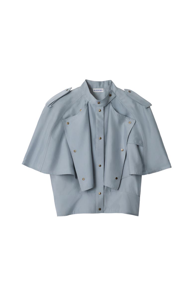 Burberry Silk Cape Top, Alternate, color,