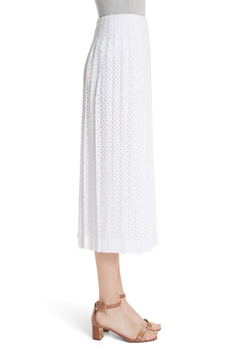 Tory Burch Carine Eyelet Midi Skirt, Alternate, color,