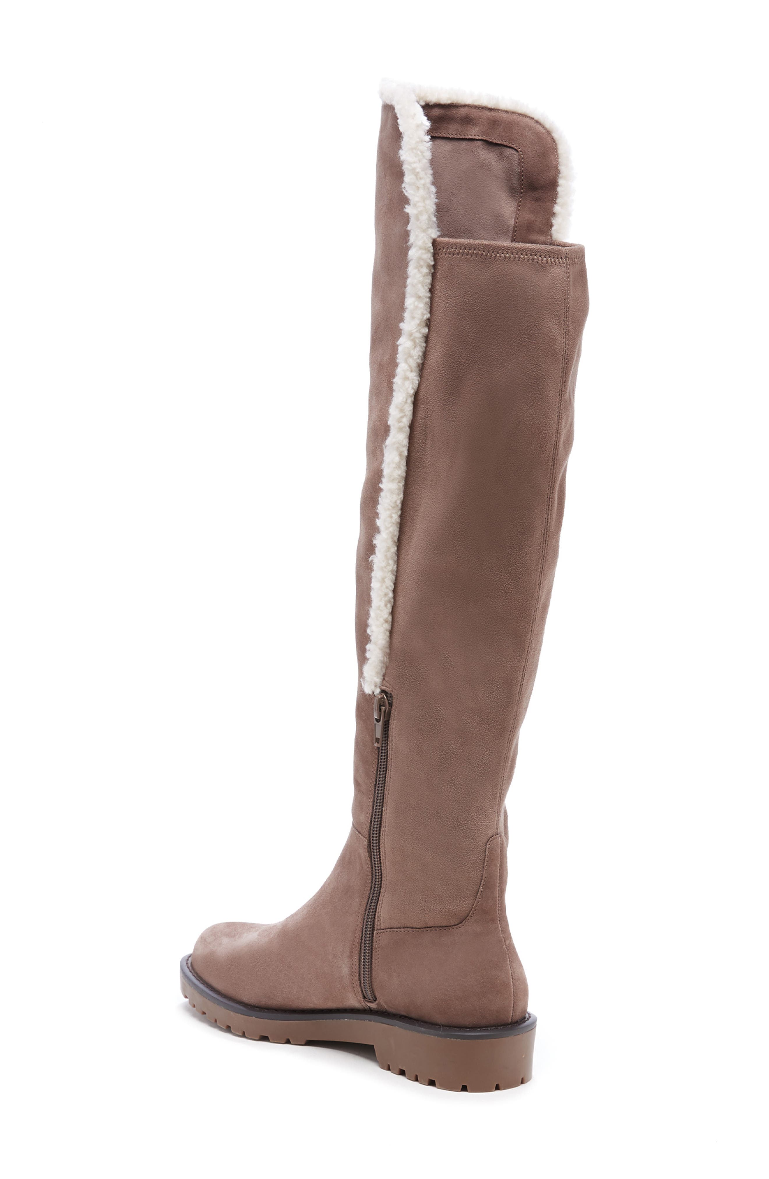 Juno Faux Shearling Trim Boot, Alternate, color, FALL TAUPE LEATHER