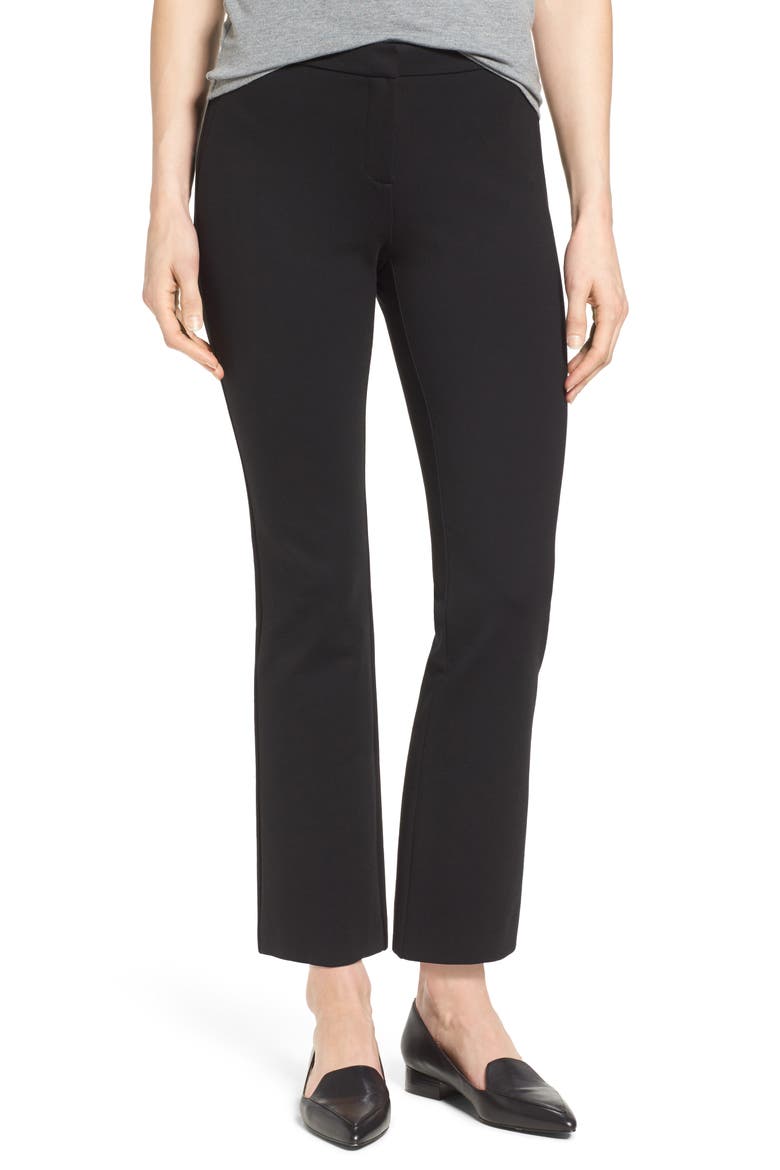 Kick Flare Knit Ankle Pants, Main, color, BLACK