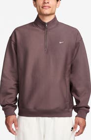 Nike Solo Swoosh Fleece Quarter Zip Pullover