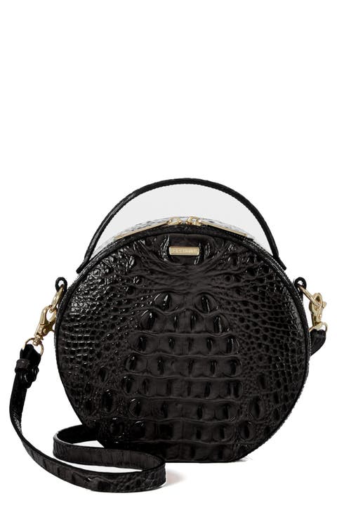 Lane Croc Embossed Leather Crossbody Bag