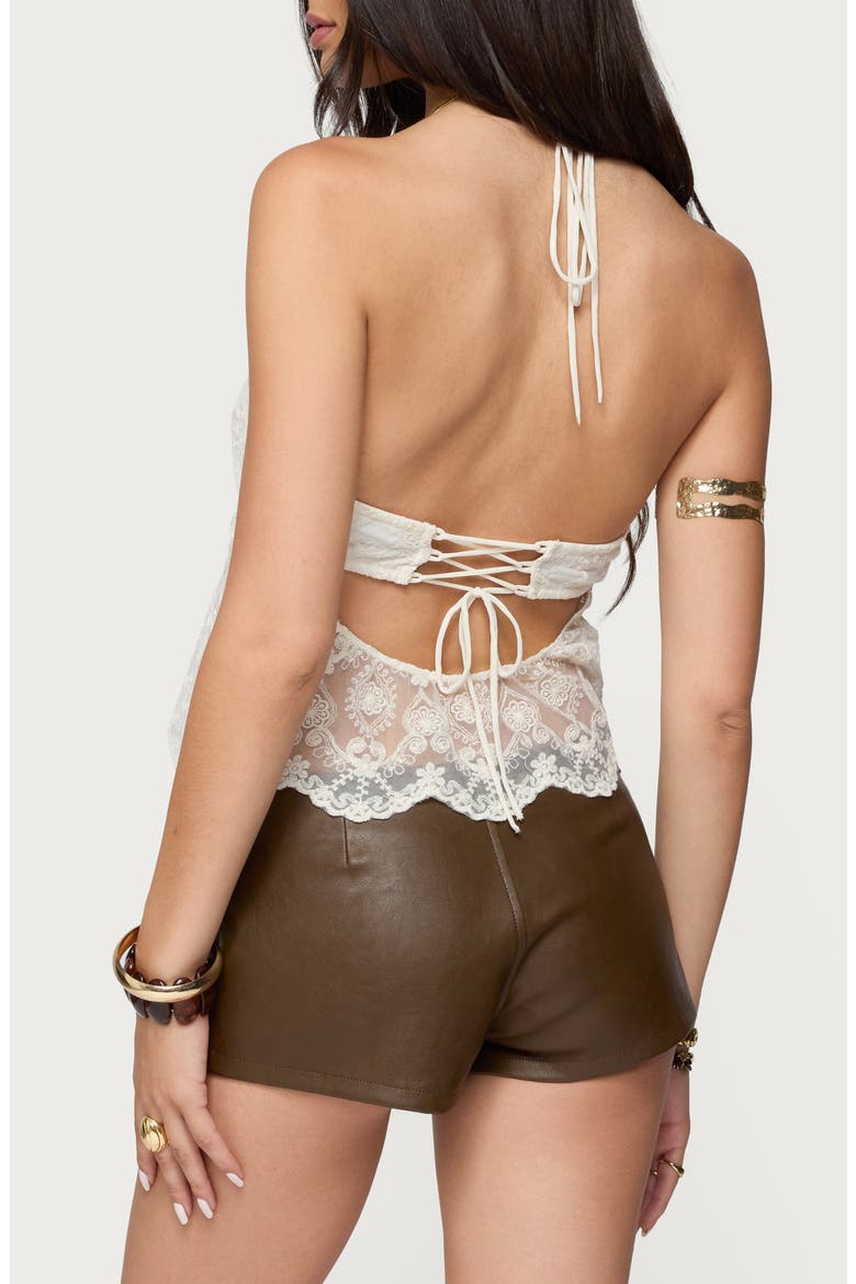 Amarie Lace Halter Top, Alternate, color, CREAM
