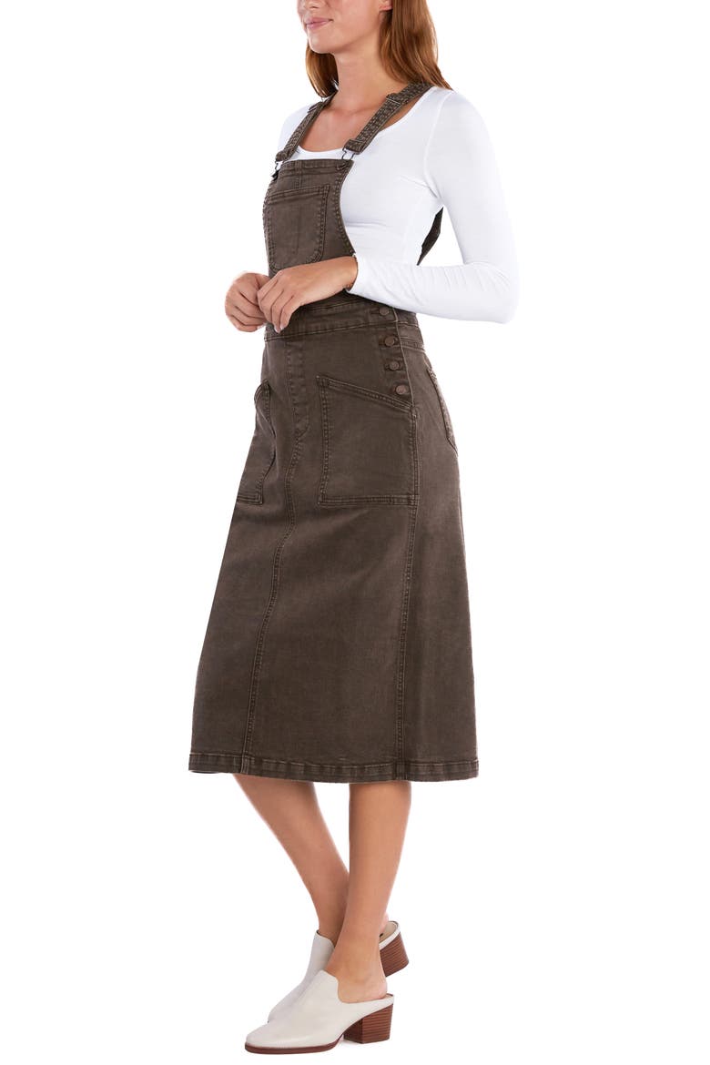 Estelle Denim Dress, Alternate, color, BROWN DENIM