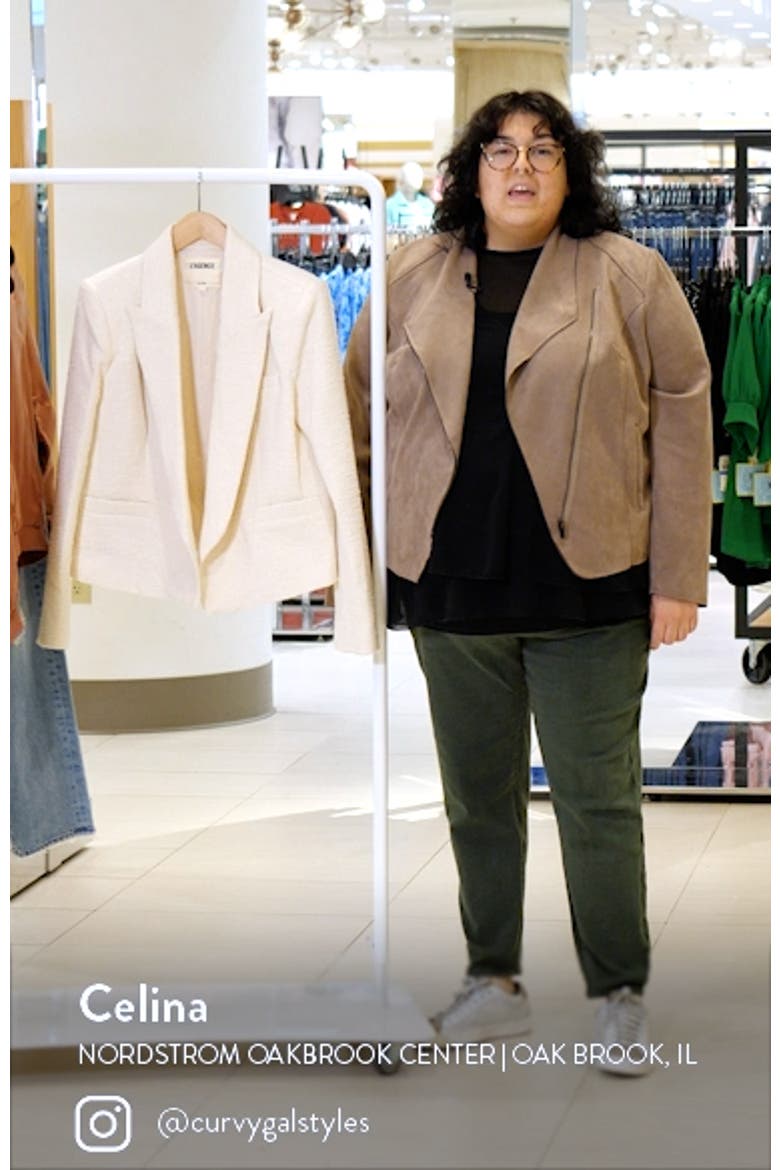 Brooke Double Breasted Crop Cotton Blend Blazer video