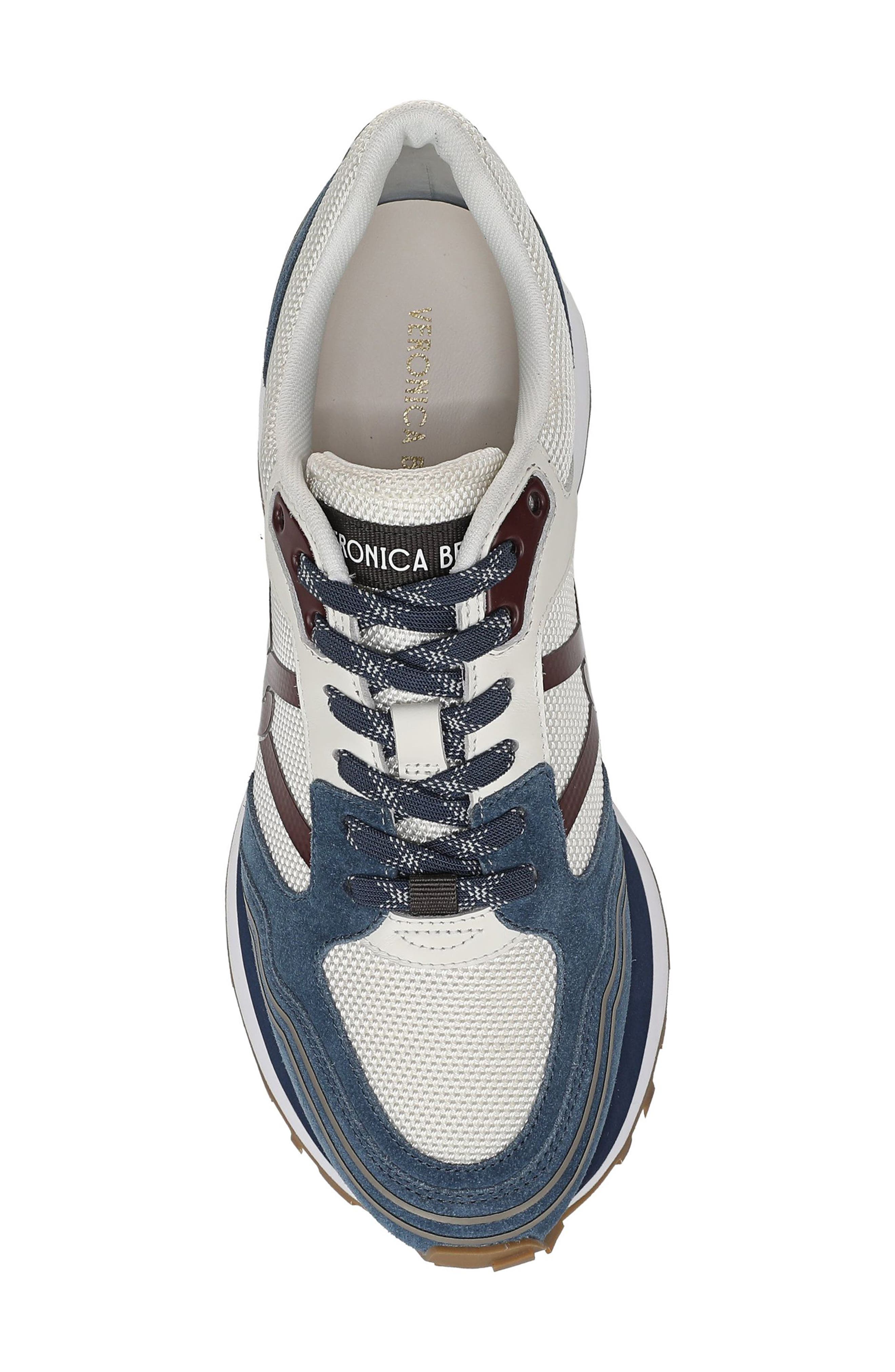 Valentina Sneaker, Alternate, color, OCEAN/ BURGUNDY SUEDE