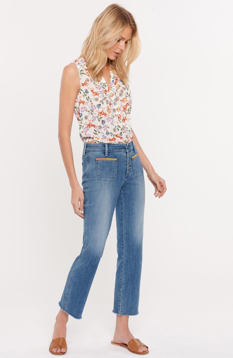 NYDJ Marilyn Embroidered Slim Fit Ankle Jeans, Alternate, color, 