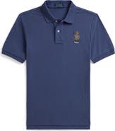 Polo Ralph Lauren Kids' Embroidered Polo Bear Cotton Piqué Polo