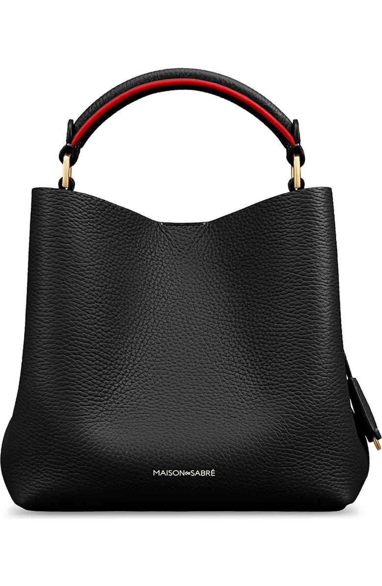 MAISON de SABRÉ The Mini Bucket Bag, Main, color, Rouge Noir