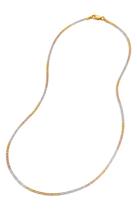 Mixed Metallic Chain Necklace