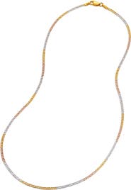 SAVVY CIE JEWELS Mixed Metallic Chain Necklace