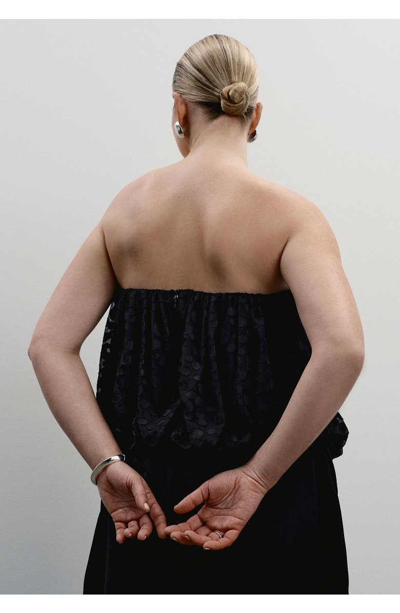 11 Honoré Strapless Bubble Top, Alternate, color, Black Beauty