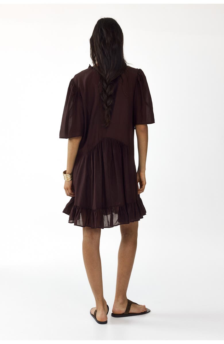 H&M Viscose-blend tunic dress, Alternate, color, Dark Brown