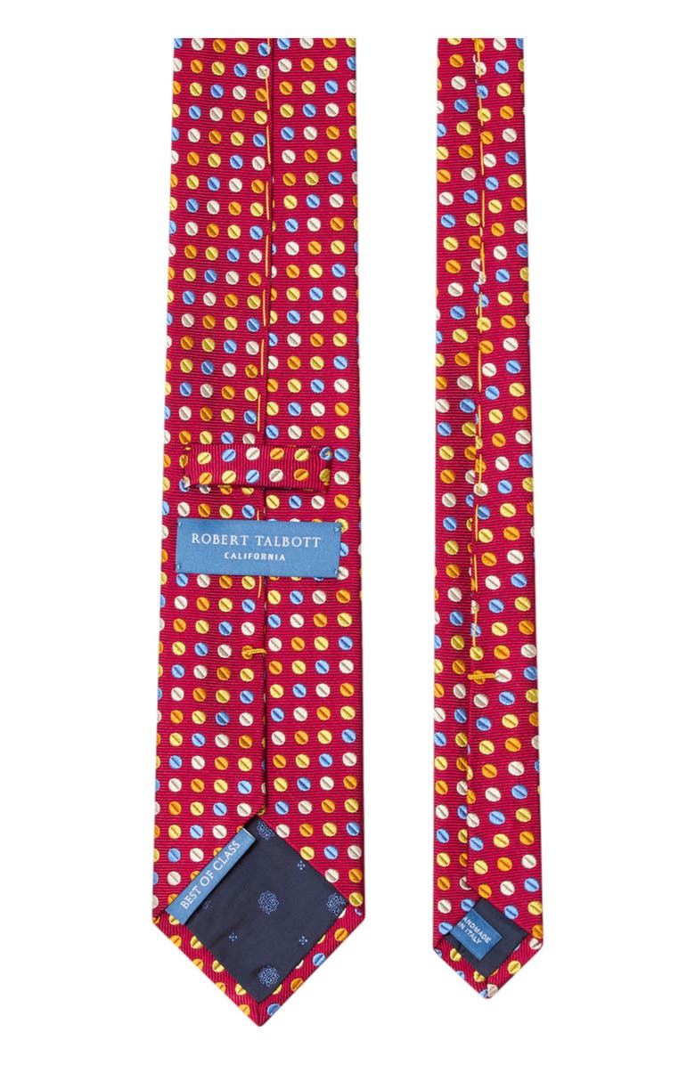 Robert Talbott Robert Geo Circle Jacquard Best of Class Necktie, Alternate, color, Red