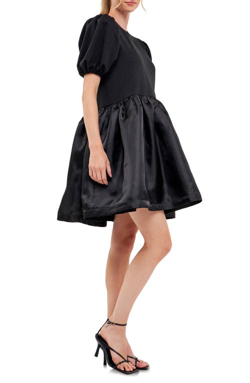 ENGLISH FACTORY ENGLISH FACTORY MIXED MEDIA ORGANZA MINIDRESS