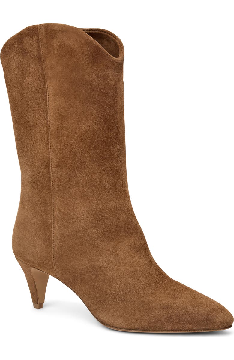 Bruno Magli Mandriana Kitten Heel Bootie, Main, color, Cognac Suede