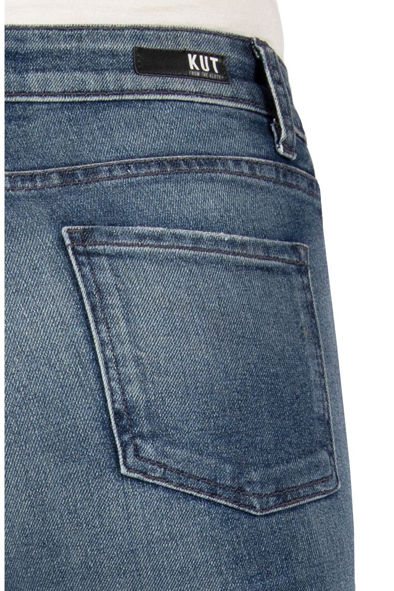KUT from the Kloth Chrissie High Waist Raw Hem Slim Straight Leg Jeans, Alternate, color, OUTGOING