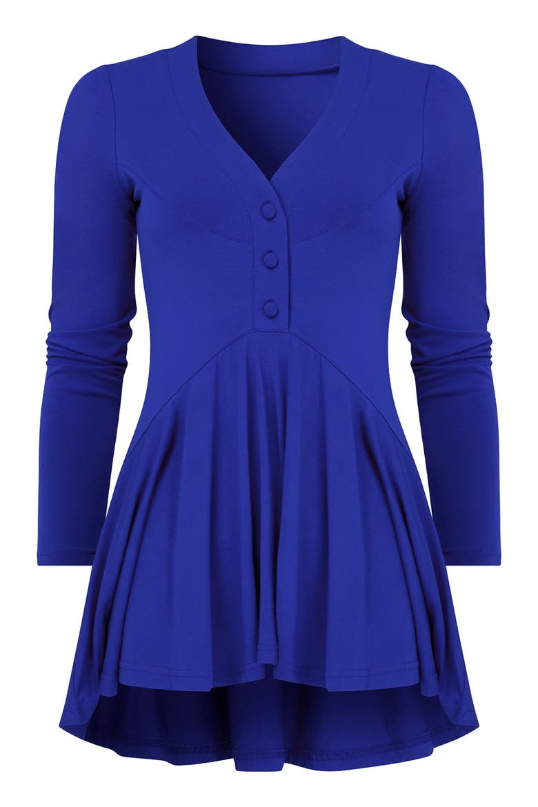 Stretch Knit Babydoll Tunic, Alternate, color, DARK SAPPHIRE
