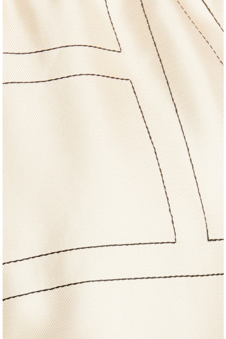 Monogram Pull-On Silk Shorts, Alternate, color, IVORY MONOGRAM