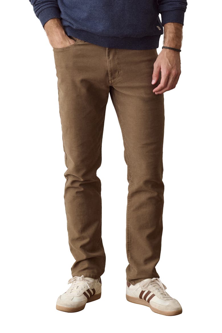 5-Pocket Flex Terry Slim Fit Pants, Main, color, DAISY BROWN