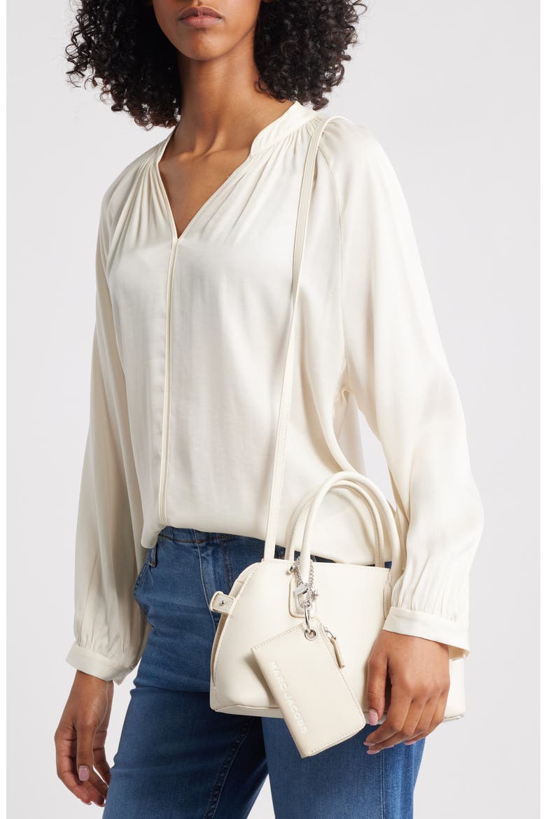 The Charm Top Zip Wallet, Alternate, color, CLOUD WHITE