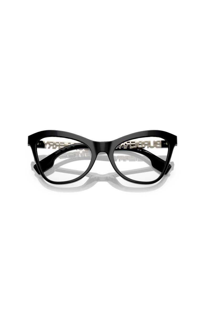 Burberry 54mm Cat Eye optical glasses, Alternate, color, Black