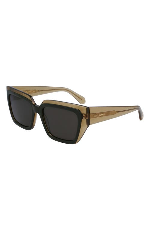 Ferragamo Classic Logo 55mm Square Sunglasses