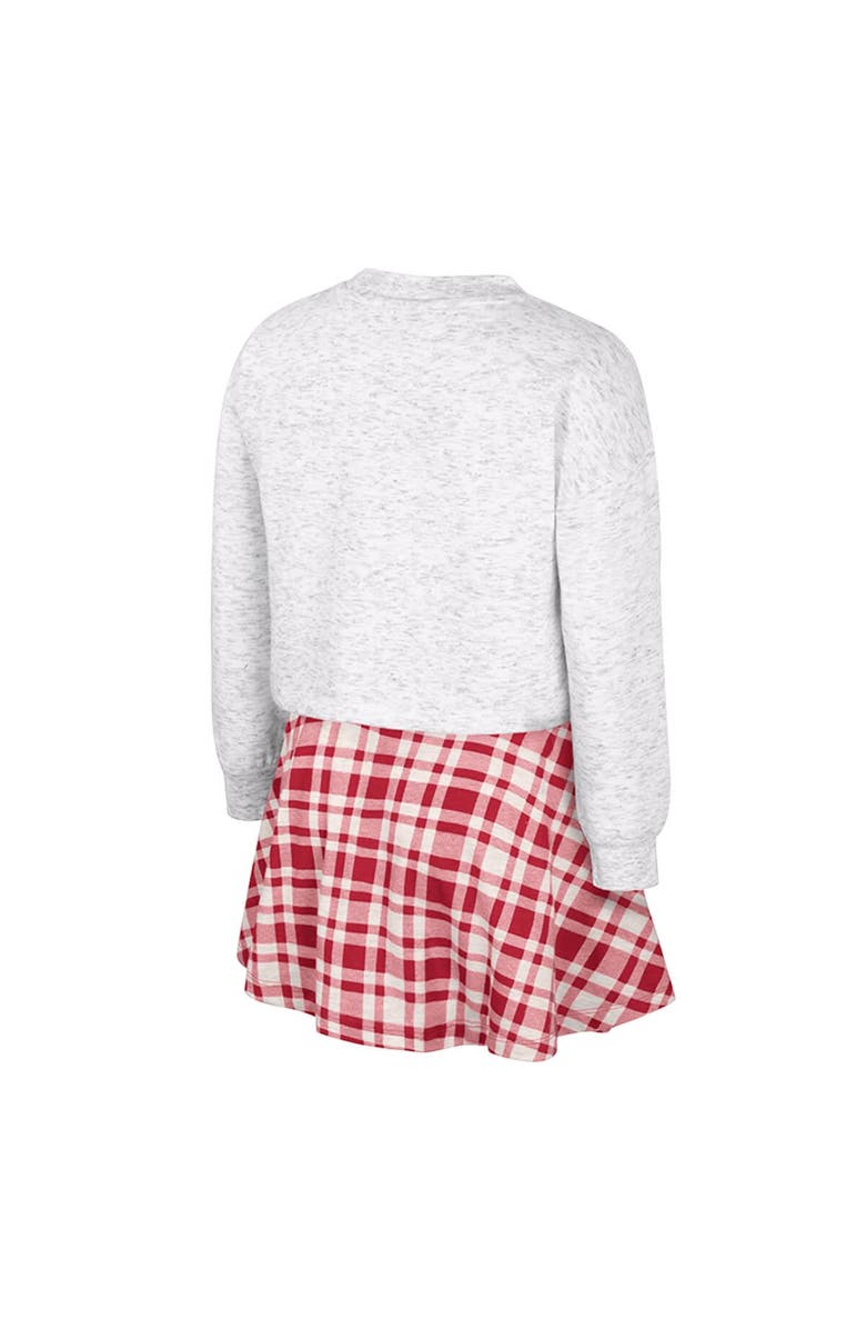 COLOSSEUM Girls Youth Colosseum Gray Alabama Crimson Tide Marceline Plaid Skirt and Top Set, Alternate, color, Gray