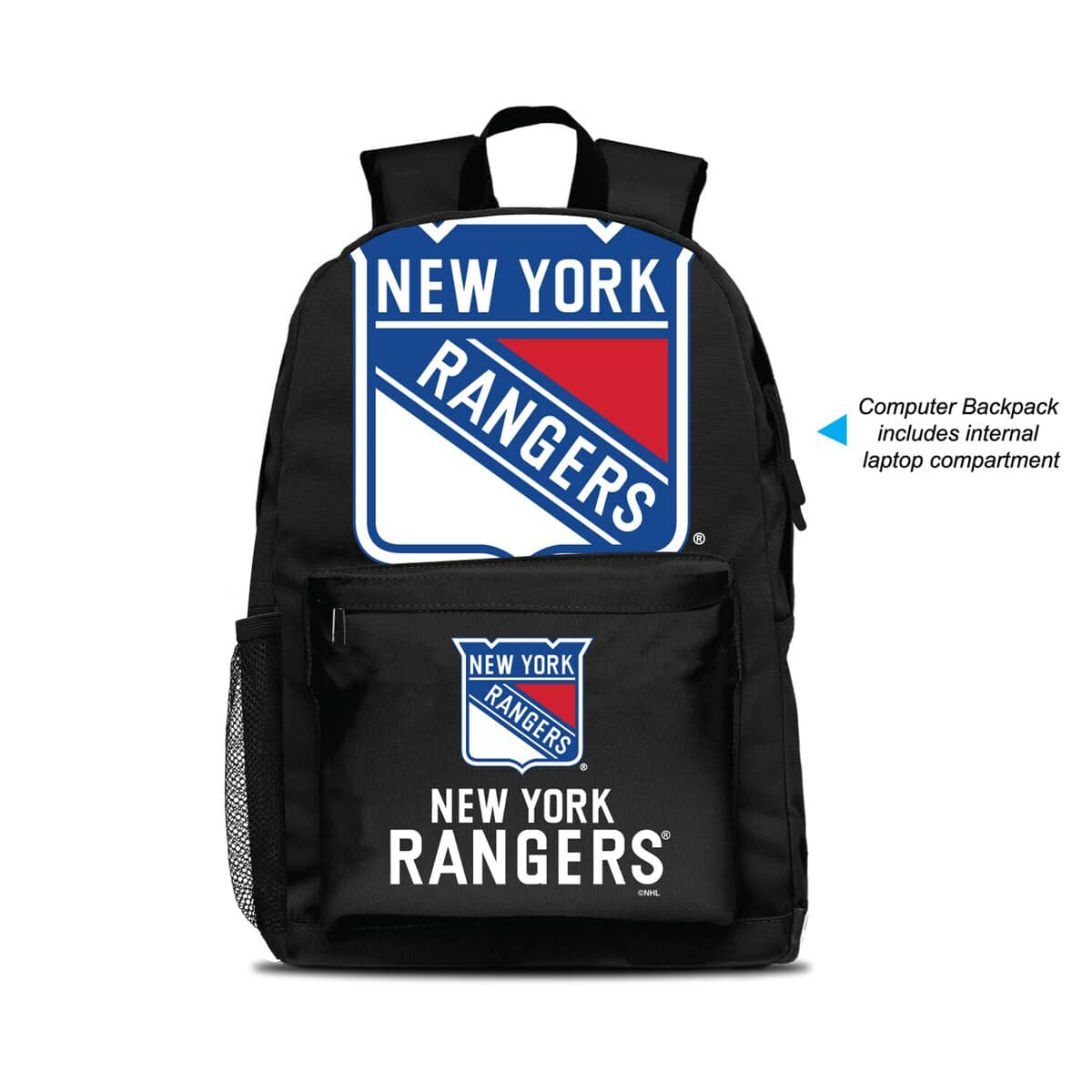 MOJO New York Rangers MOJO Large Logo Fan Backpack, Main, color, Black