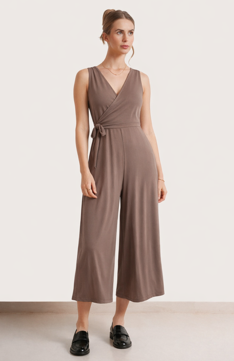 Francesca Maternity & Nursing Cropped Jumpsuit