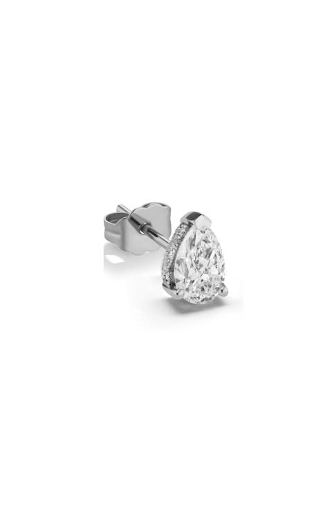 Diamond Pear Stud Earring