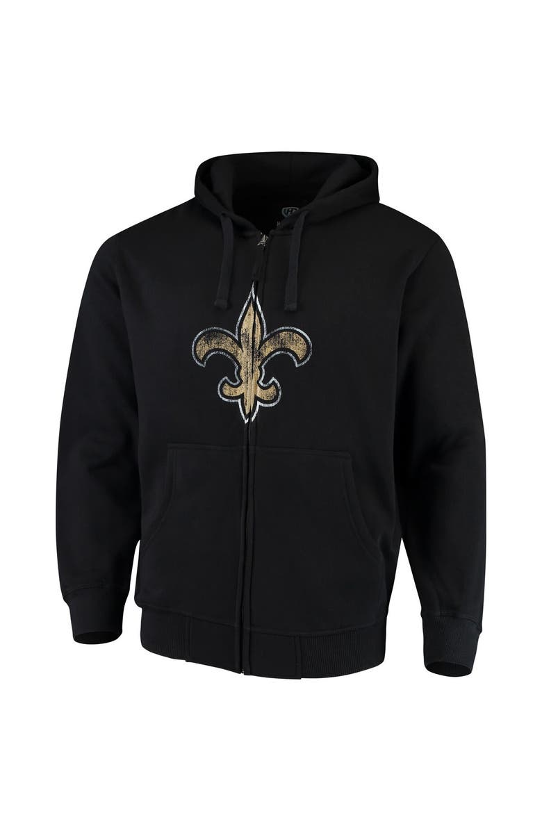 STARTER Men's G-III Sports by Carl Banks Black New Orleans Saints Primary Logo Full-Zip Hoodie, Alternate, color, Black
