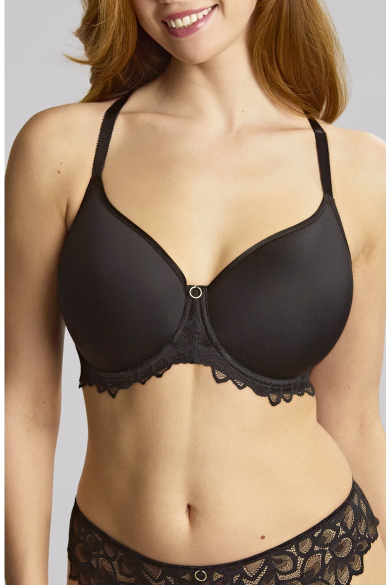Allure Underwire Spacer T-Shirt Bra, Main, color, BLACK