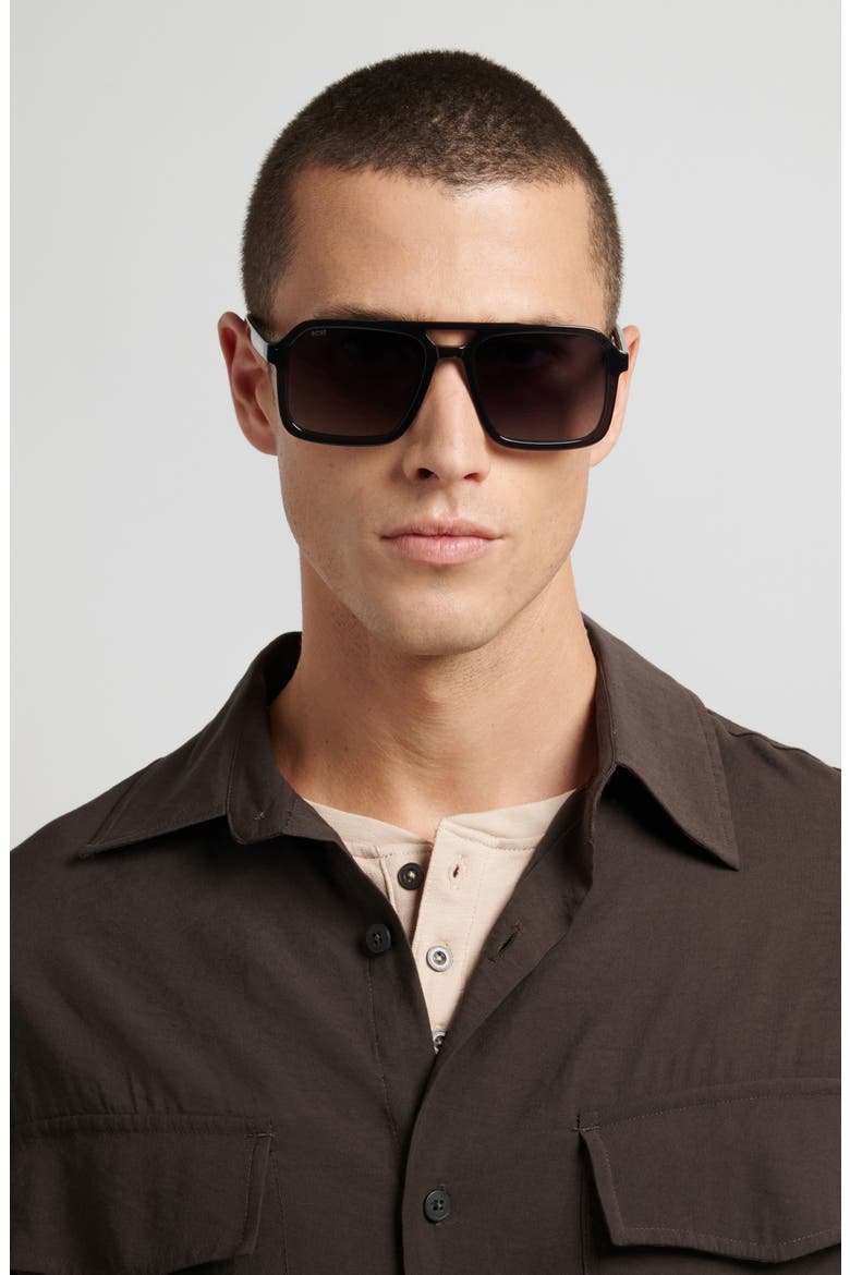 56mm Sunglasses, Alternate, color, GREY/ DARK GREY