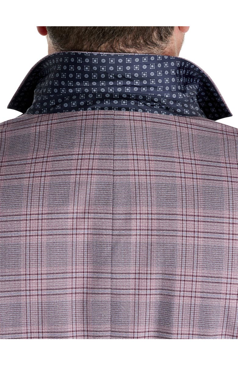 Oak Hill by DXL Big & Tall Springtime Windowpane Sport Coat, Alternate, color, Berry