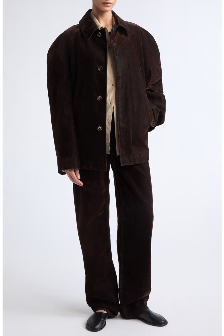 Cantle Belted Flocked Coat, Alternate, color, TOBACCO